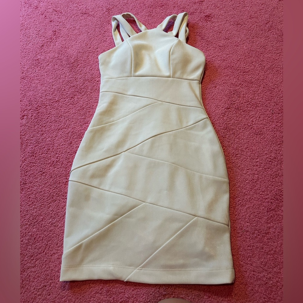 White Halter Dress